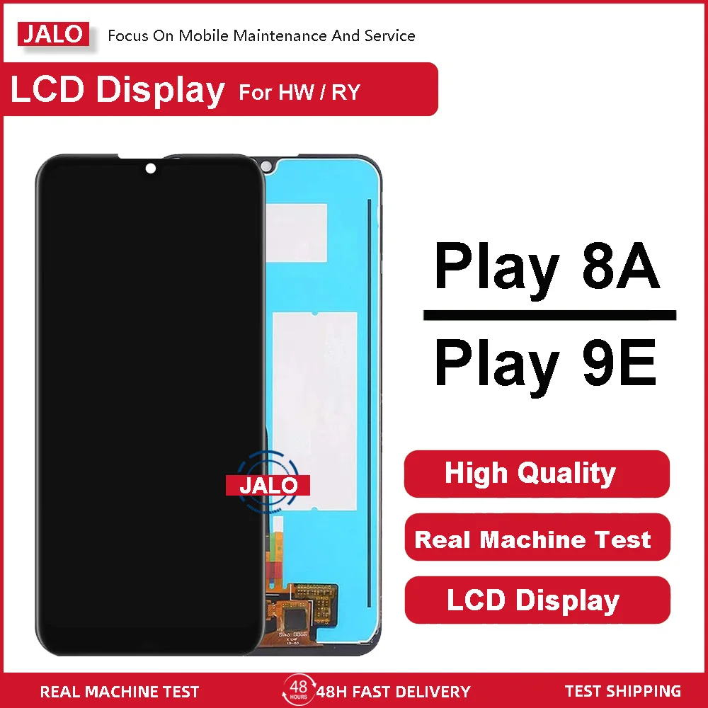 JALO Mobile Phone LCD Screens For Huawei Play 8A 9E JAT MRD-AL00 TL00 Digitizer LCD Panel Replacement With Free Tools