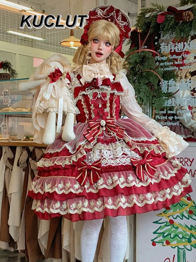 

Ball Gown Lolita Dress Femme Summer Fashion Elegant Short Sweet and Cute Short Jsk Suspender Dresses for Women 2025 New
