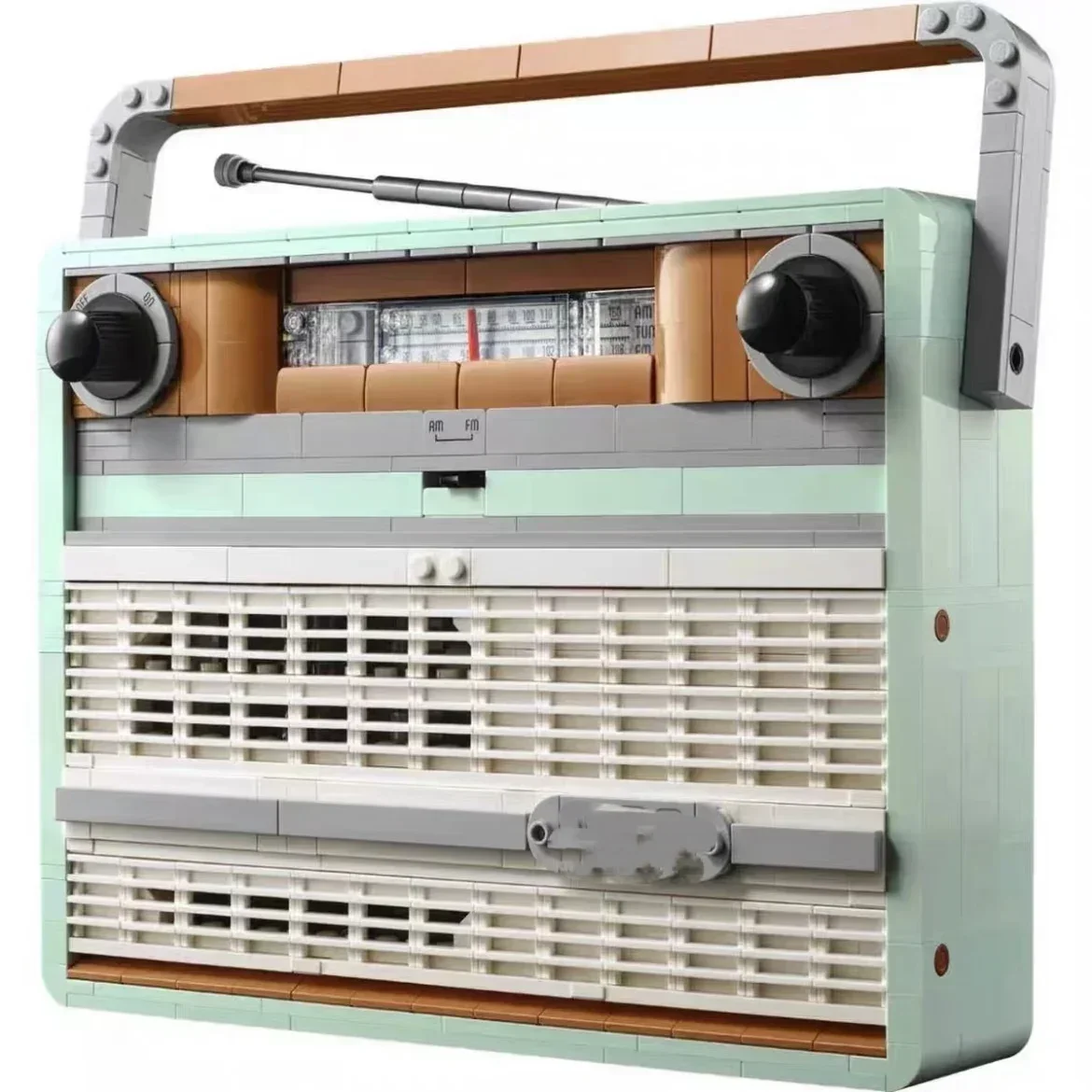 Décennie s de construction de modèle radio rétro pour enfants, jouets en briques, musique, transistor des années 10334, cadeaux de Noël, décoration d'intérieur, en stock, 1970