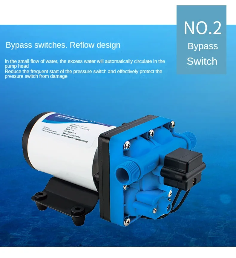 

DPHC-F43 diaphragm pump, 17L RV yacht water pump, agricultural irrigation self-priming diaphragm booster pump