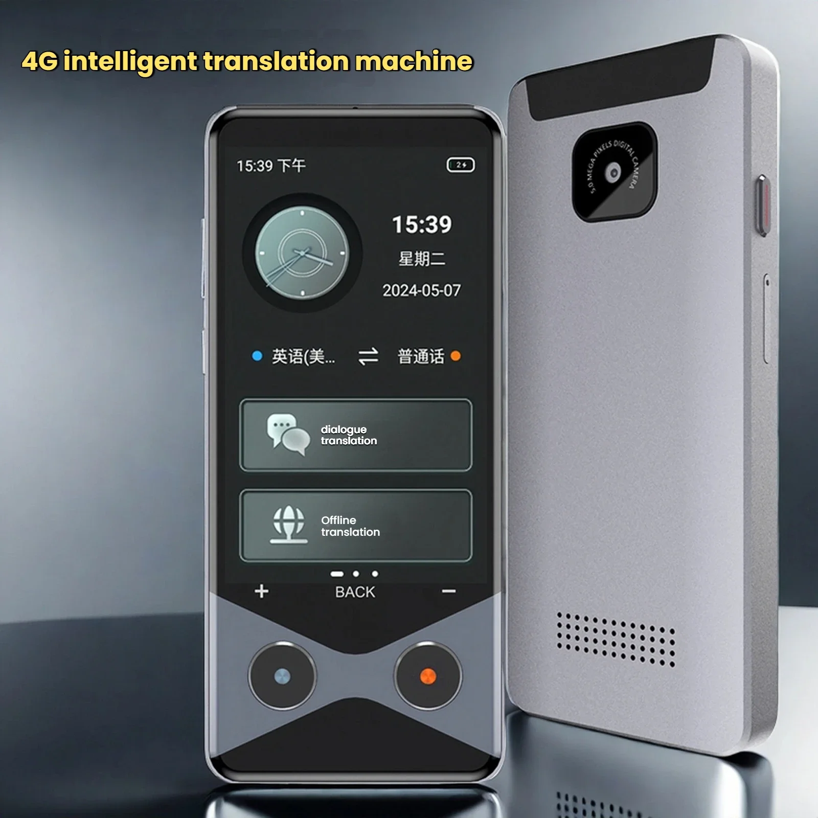 4G Sim AI ChatGpt Voice Translator Device 150Language Online Offline Wifi Instant Interpret Real-time Korean Russian Translation