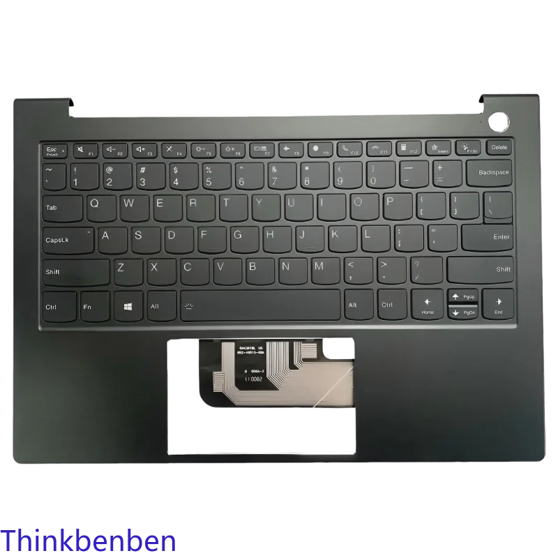 

Черный верхний корпус клавиатуры US English Onyx, чехол для упора для рук для ноутбука Lenovo ThinkBook K3 ACN 5CB1C19320