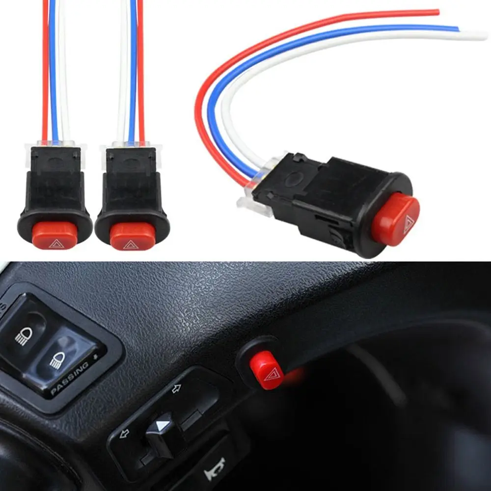 Durable Modification Motorcycles Accessories Signal Lamp Double Flash Switch Flash Button Emergency Light