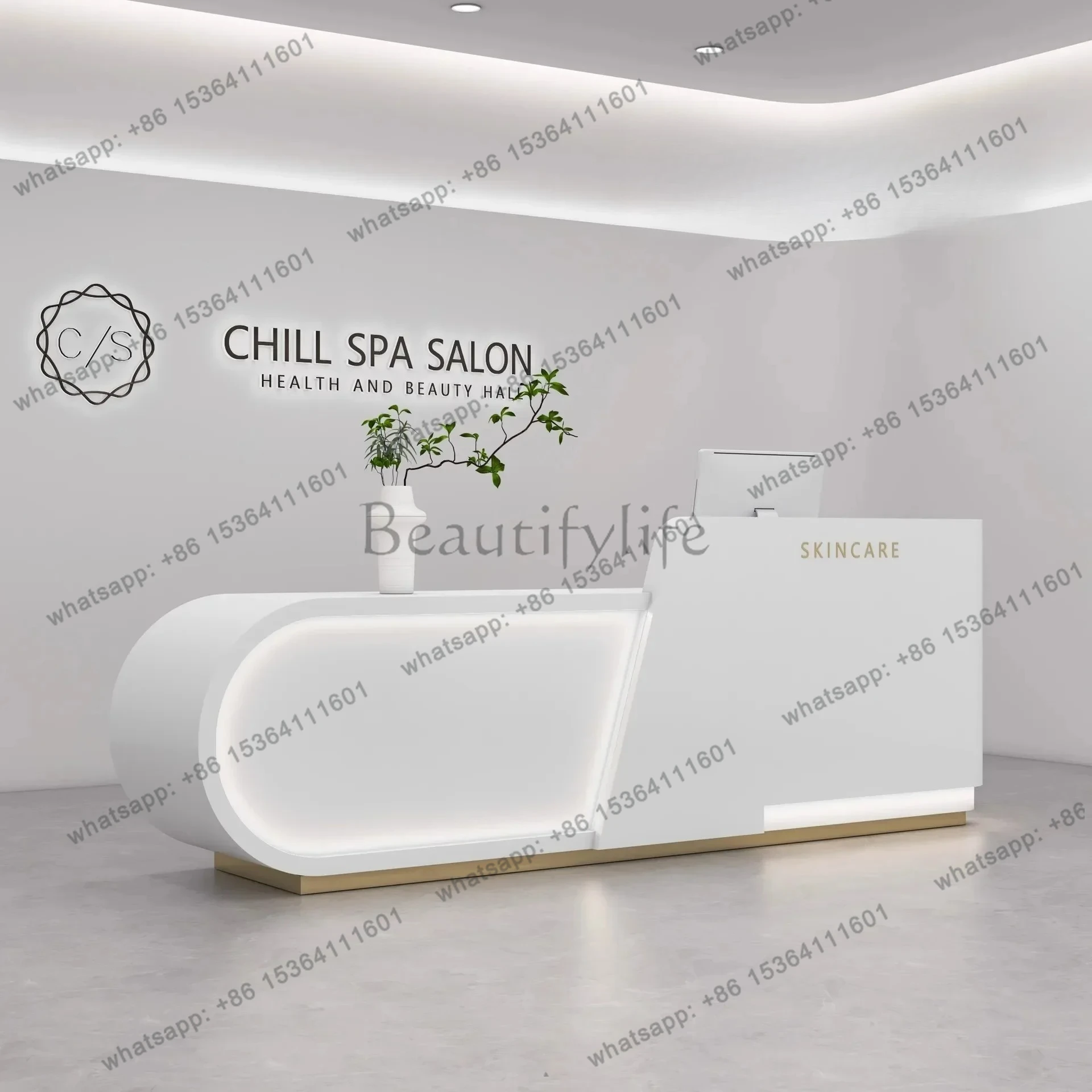 

yj57 Beauty salon company front desk clothing store checkout page dance studio training reception counter