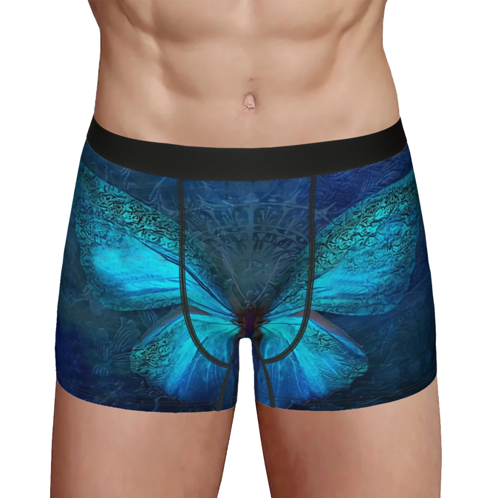 Glowing Butterfly  Underpants Homme Panties Men\'s Underwear Ventilate Shorts Boxer Briefs