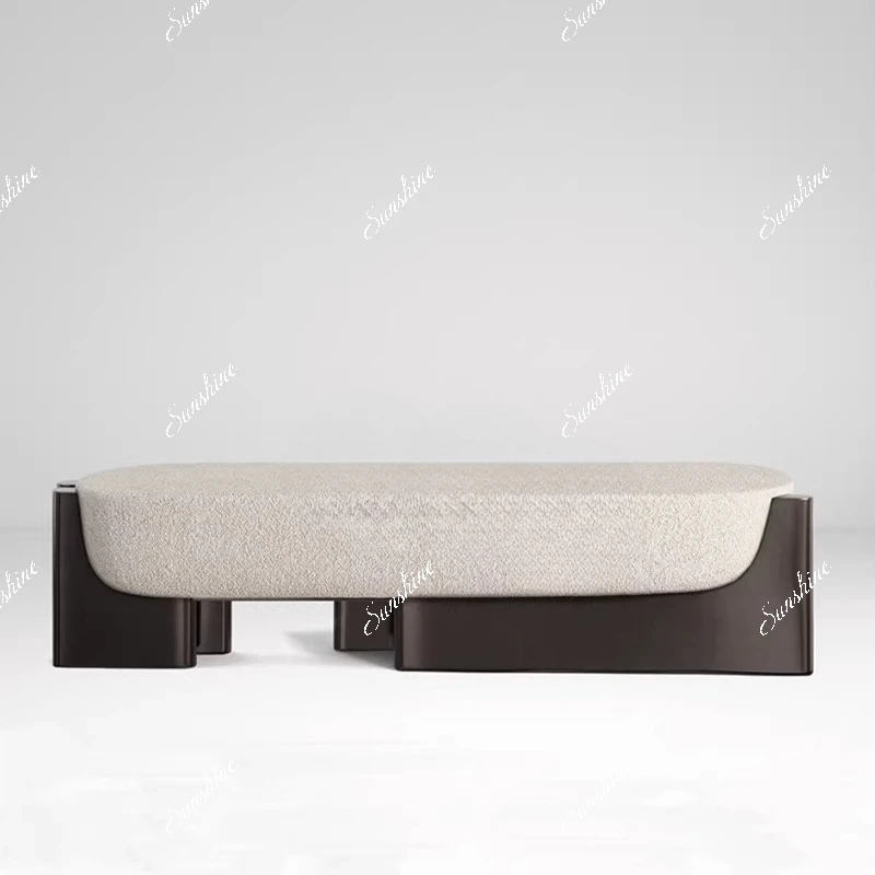 

New Chinese solid wood, home shoe changing stool, hall sofa bench cloakroom dressing stool