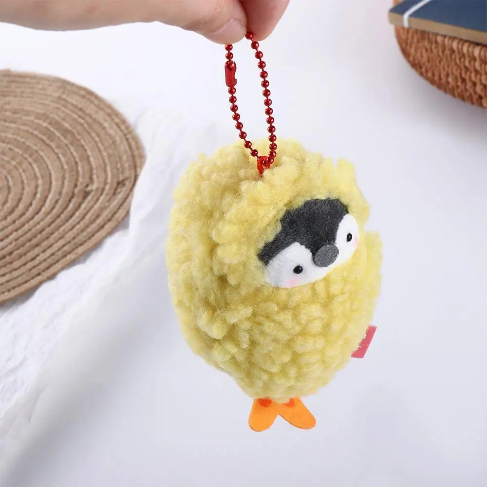 For Women Men Cute Cartoon Plush Japanese Doll Korean Penguin Keyrings Bag Pendant Gift Kawaii Key Chains Soft Stuffed Toys