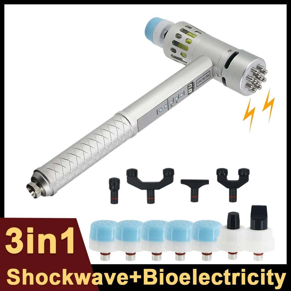 

3 in 1 Electric Shockwave Therapy Machine Pain Relief ED Treatment Physiotherapy Body Massager New Chiropractic Health Care Too