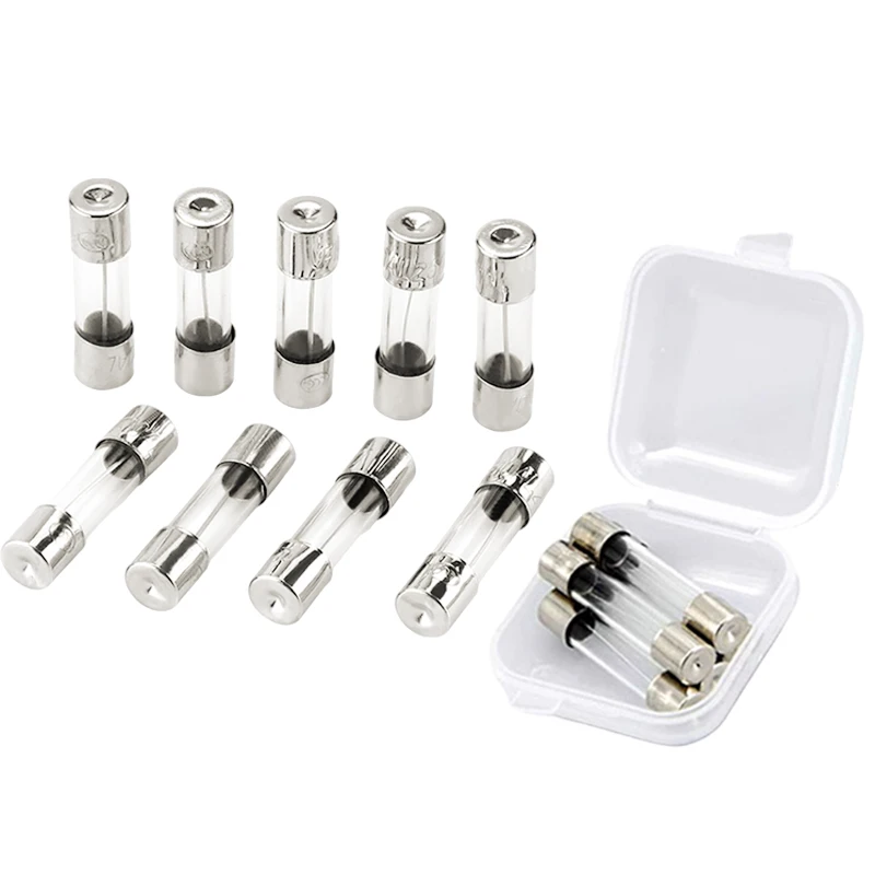 Fast-Blow Glass Tube Fuse 5*20mm 6*30MM 250V Fuses 0.1A 0.2A 0.5A, 1A, 2A, 3A, 5A, 6A, 7A 8A, 10A, 12A 15A, 20A 25A 30A