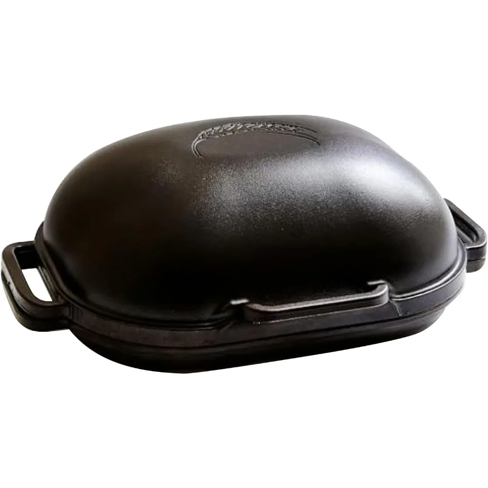 

Cast Iron Bread Pan with Lid for Homemade Bread Baking and Sealed Cloche Inverted Dutch Oven Set