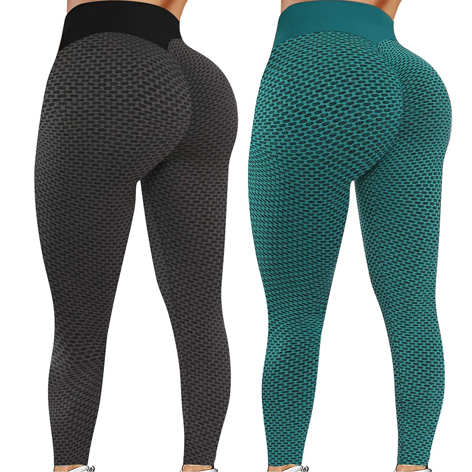 Damskie legginsy legginsy do biegania Bubble-Butt spodnie do ćwiczeń wysokiej talii szybkoschnące solidne sportowe spodnie do jogi na siłownię Slim Push-Up