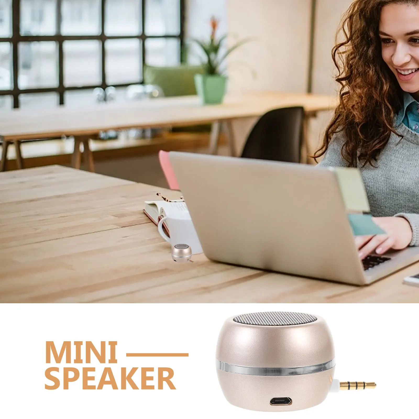 

Mobile Phone Speakers Wired Portable with Aux Input Desktop Computer Usb Laptop Cell