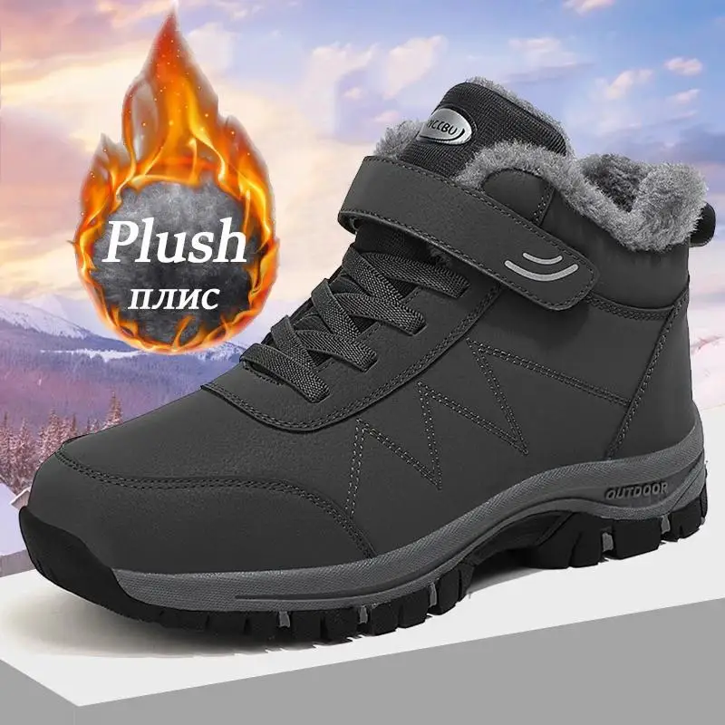 

Men Hiking Boots Outdoor Mountain Climbing Sneaker Man Trekking Men Top Quality Casual Snow Boots Waterproof Warm Winter Shoes