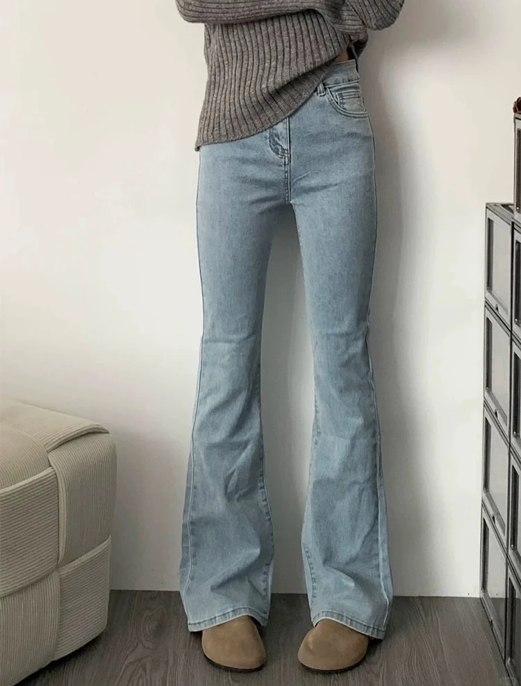 

Y2K джинсы с низкой талией женские пряные девушки ретро свободные широкие брюки микро-клеш для похудения осень новинка