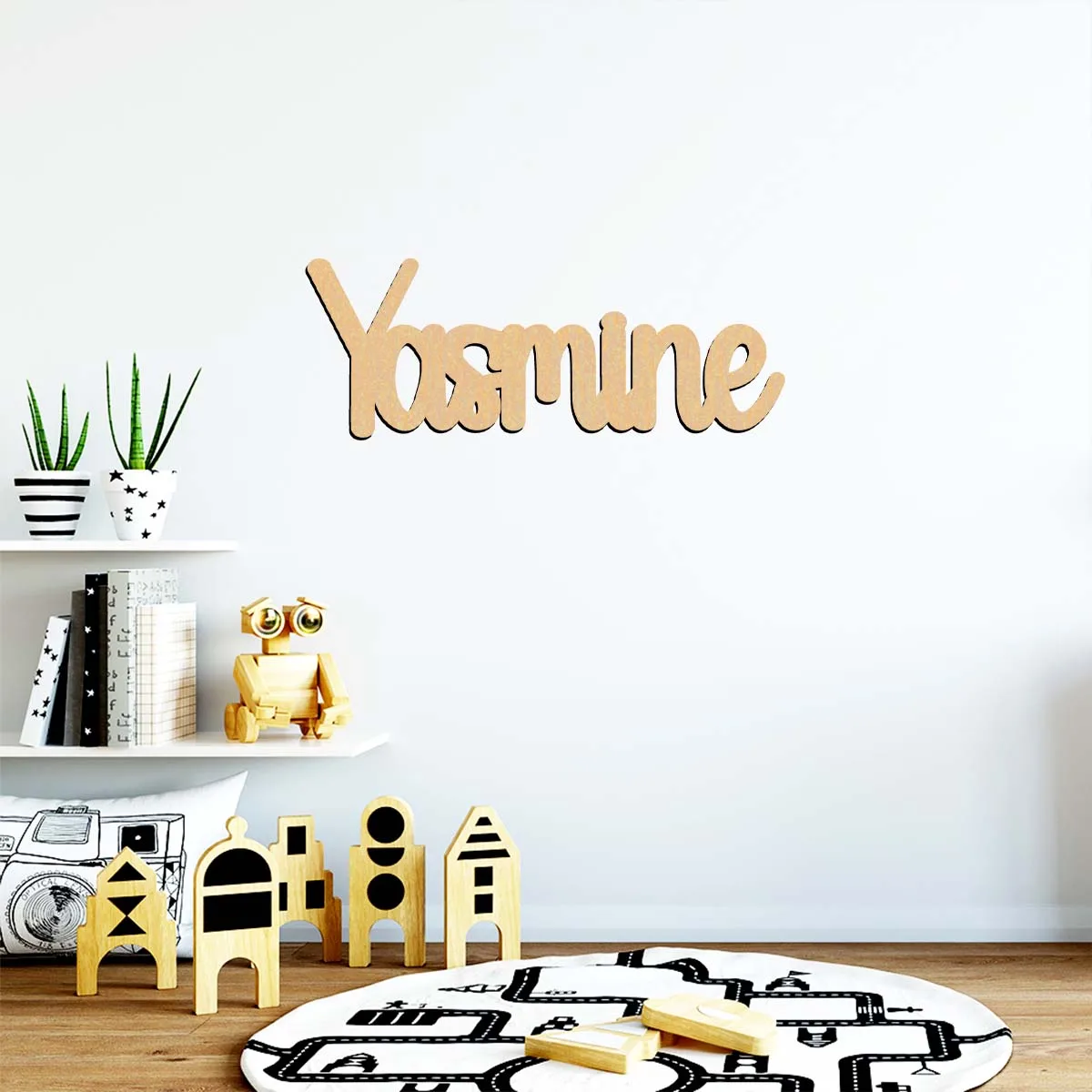 

1 шт. Деревянная табличка с мультяшным персонажем Язмин, персонализированная, с возможностью нанесения имени, необработанная, для росписи или декорирования блестками