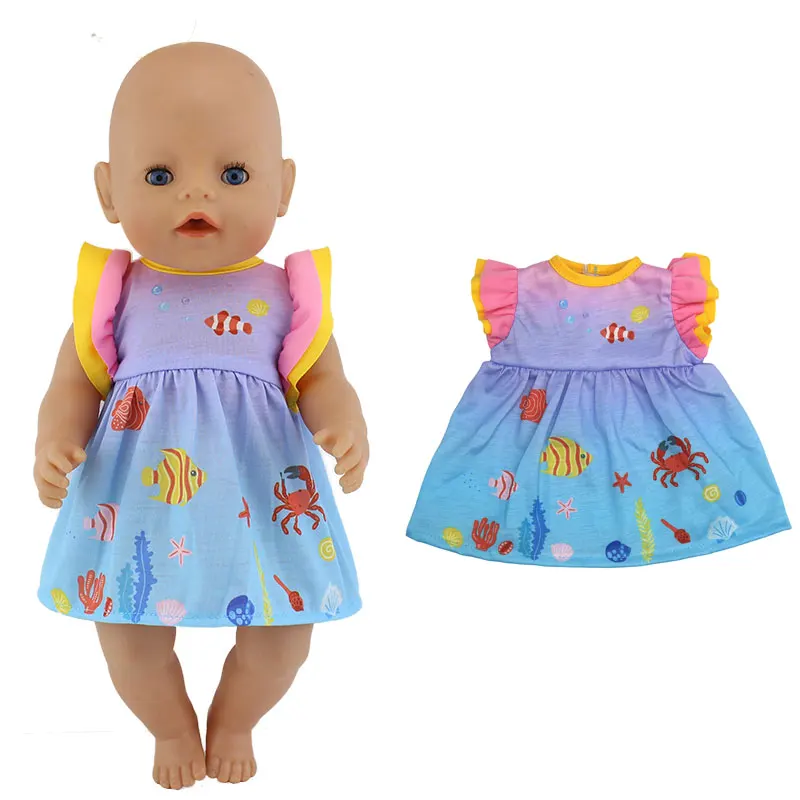 2023 New unicorn clothes Doll Suits  For 17 Inch Baby Doll 43cm Doll Clothes, Doll Accessories.