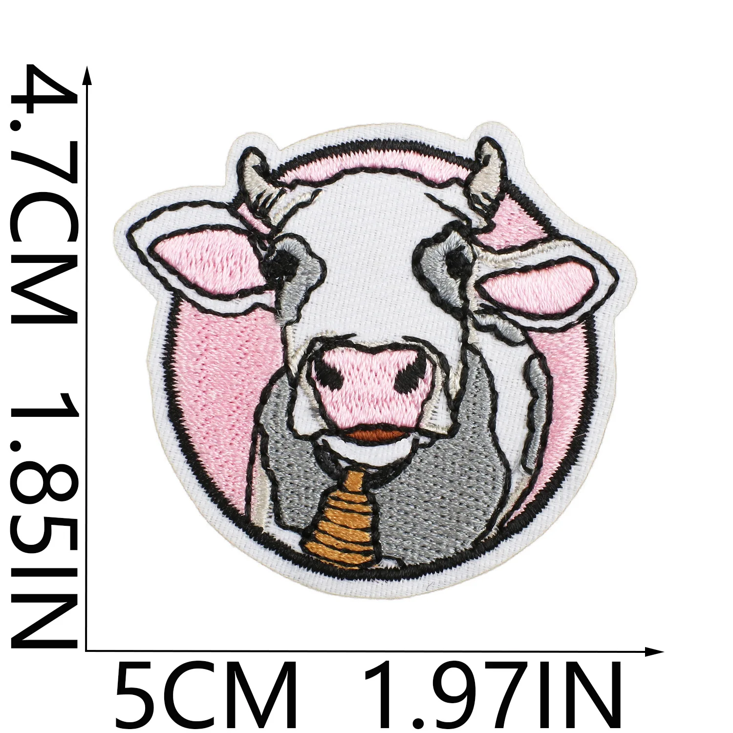 Cute Cow Embroidered Patches for Family Clothing DIY Happy Farm Dairy Cattle Anime Appliques Iron on Moo Decals Series Wholesale