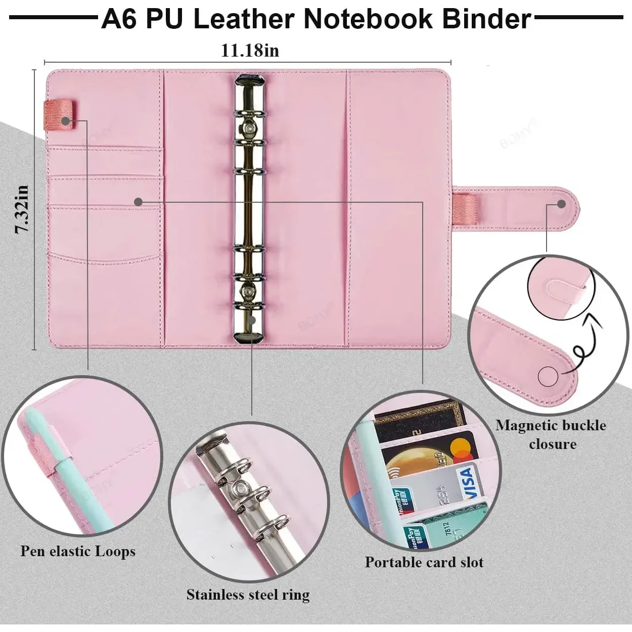 Imagem -06 - Loose-leaf Notebook Binder Habitação Planejador do Orçamento Envelope de Caixa Poupança Buracos para Gestão Financeira a6 2023