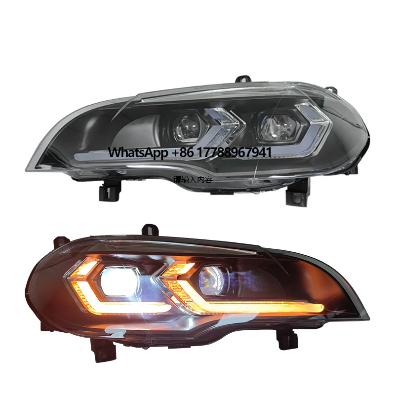 

For X5 E70 Headlamps 2007 2013 Year Car Accessories Assembly Head Lamp LED Head Light LED E70 Front Lights DRL