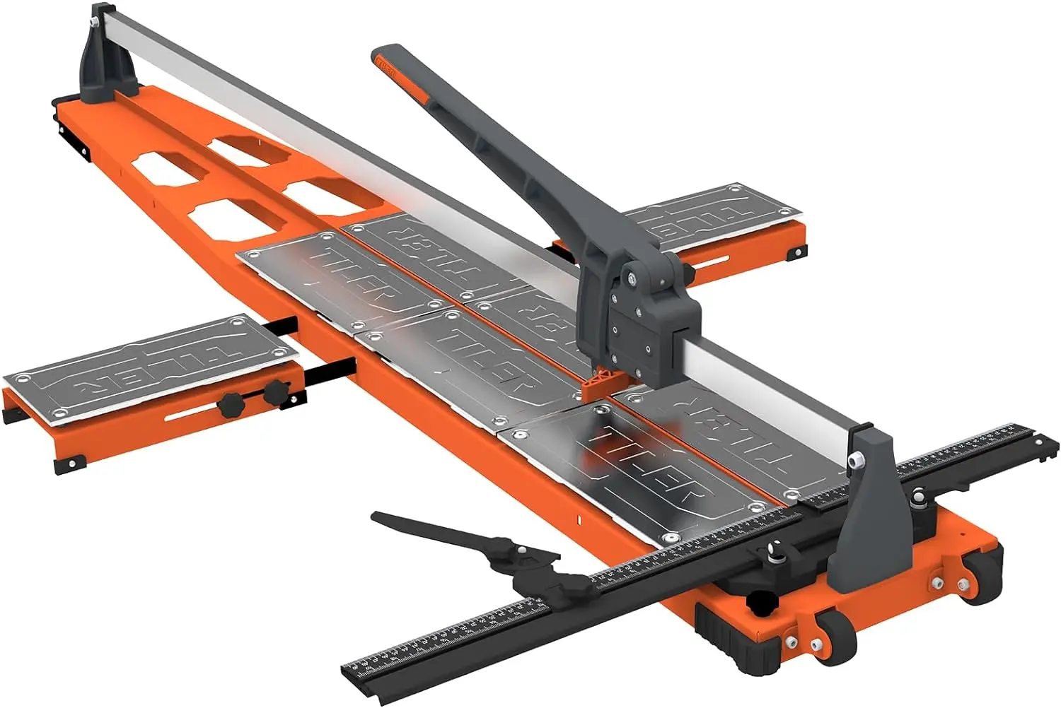 52 Inch Large Format Manual Tile Cutter, Ceramic Rapid Tile Cutter with Transport Handle and Wheeled Removable Extension Arm