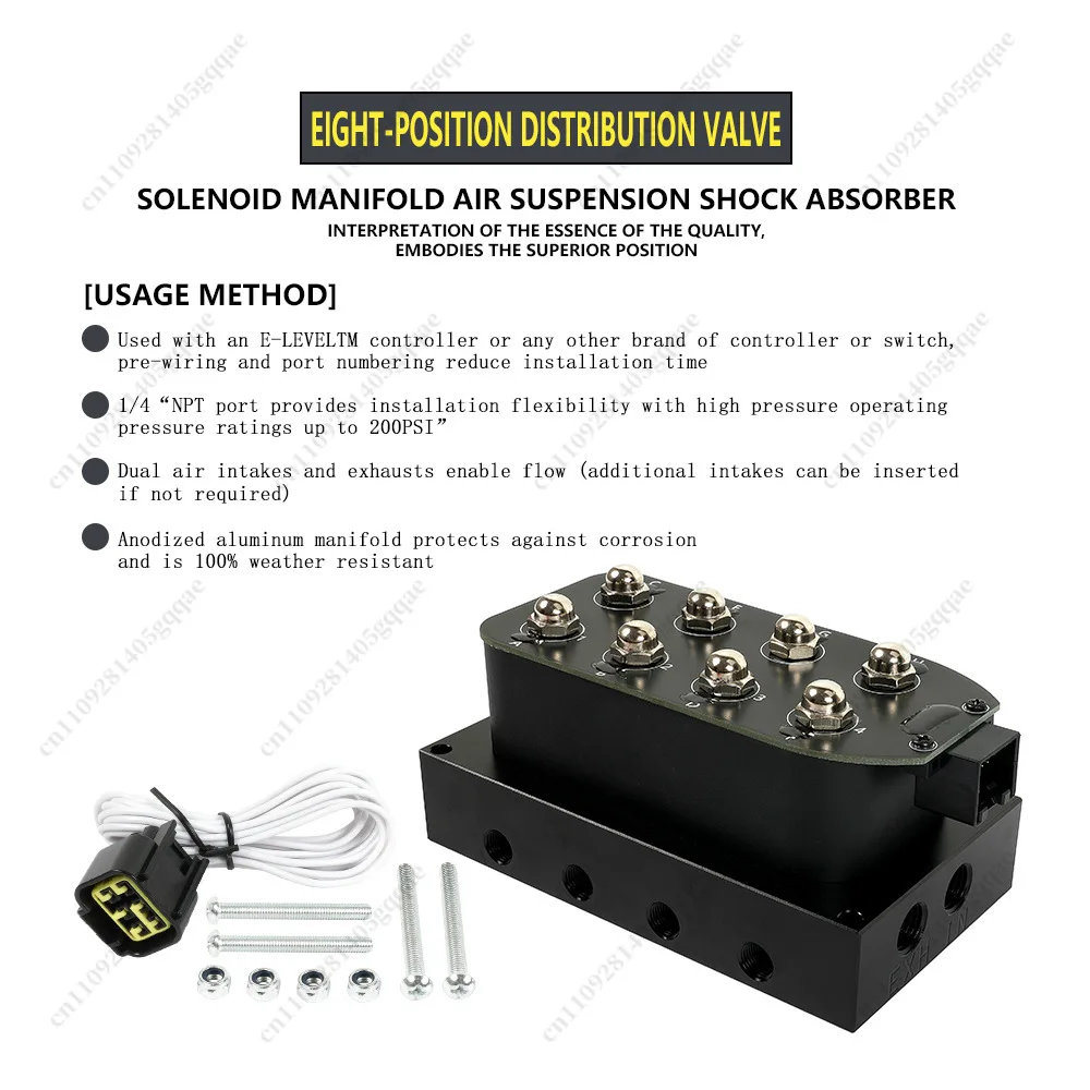 Universelles elektronisches Steuerungssystem für Auto-Luftfederung mit Magnetventil-Kit inkl. Höhenverstellung/Fernbedienung – Detail 5