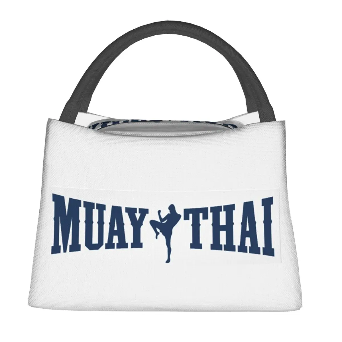 Best Muay Thai Fighter Logo bolsas de almuerzo aisladas Bento Box, bolsas de Picnic portátiles, bolsa térmica más fresca para mujeres y niños