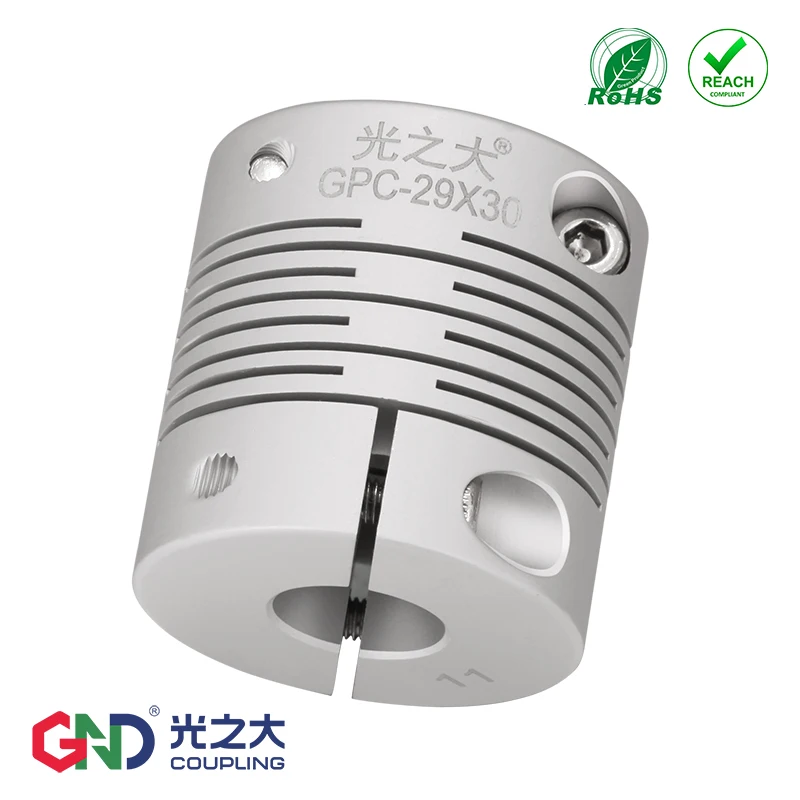 GND flexible gear shaft coupling aluminum electric high rigidity parallel lines clamp series coupler servo motor quick-coupling