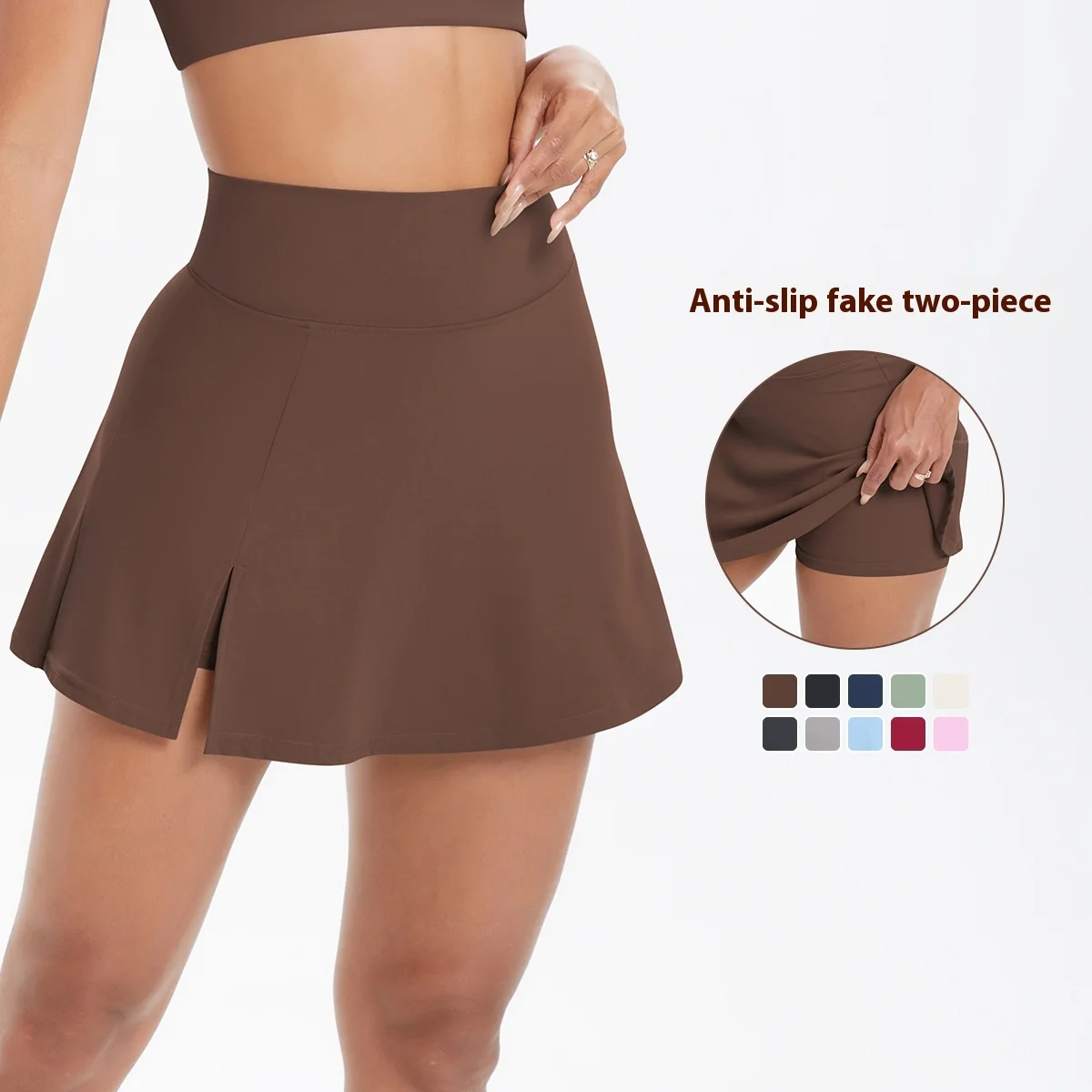 

High-Waist Yoga Skirt for Women – Breathable Mini Skort, Non-See-Through Design for Running, Tennis & Gym Workouts