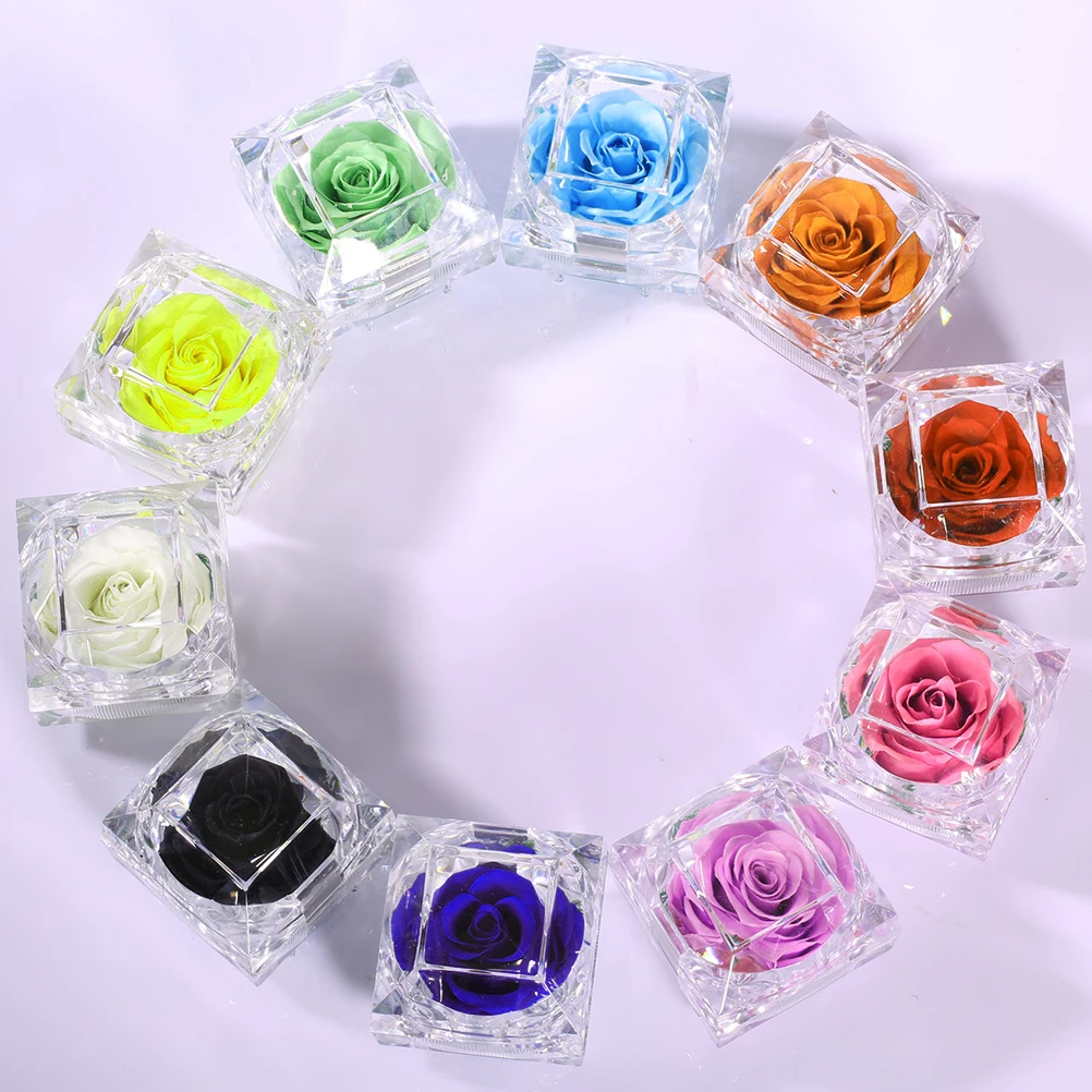

Crystal Preserved Flower Gift Box Rose Birthday Forever Flowers Bouquet Immortal