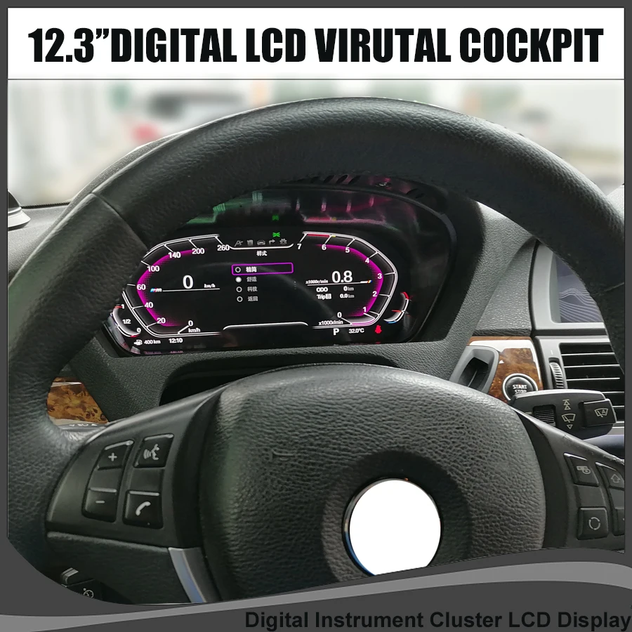 

Digital Virtual Cockpit Instrument Gauge Cluster For BMW E70 X5 X5M X6 X6M E71 Speedometer LCD Display Dashboard Panel HUD