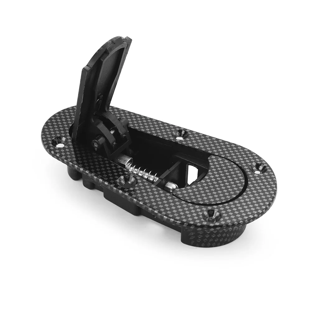 Black/Carbon Fiber Racing Car Quick Release Bonnet Lock Hood Pins Latch No Key Locking Kit