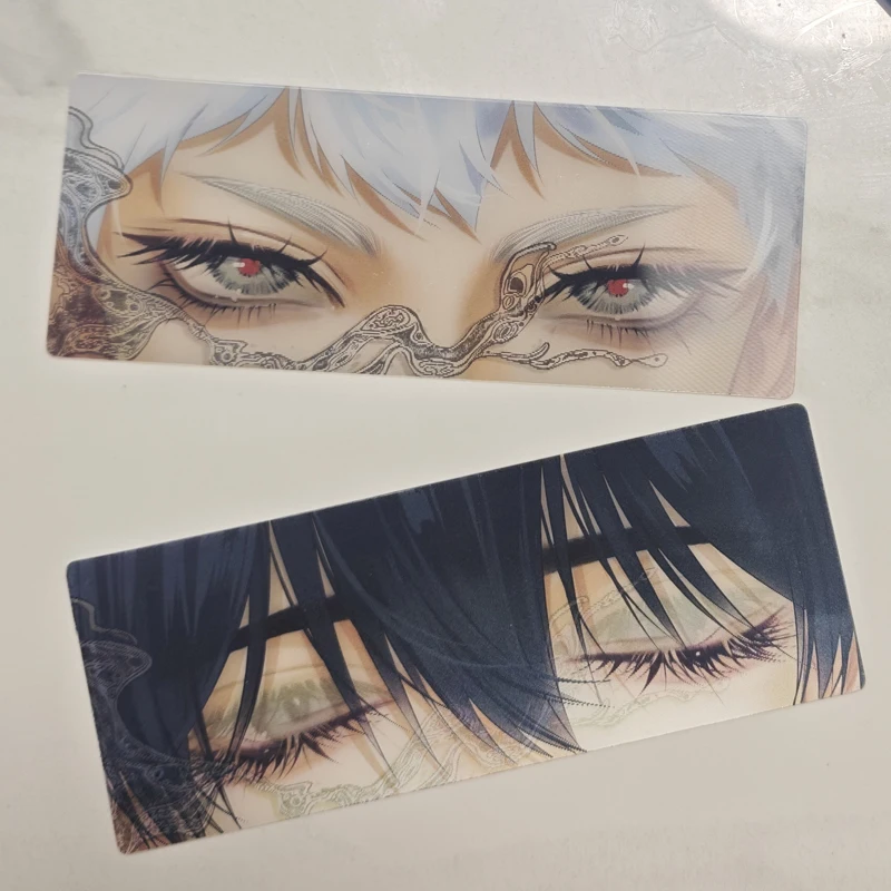 Lenticular Eye Cards 2pcs Anime Moving Eyes Design Desk Display Collection Album Scrapbook Decoration