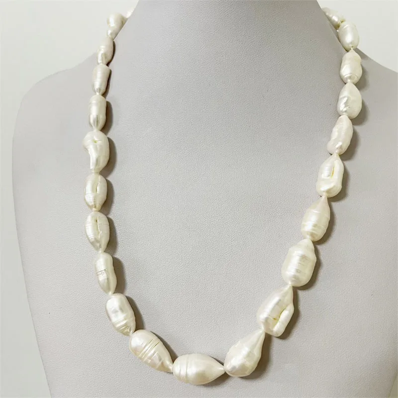 8*10*18-20MM Big Natual Baroque Pearl Necklace Irregular Shape Natural Keshi Beads Women Luxury Gemstone With Customize