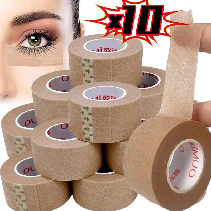 

1-10Rolls Ultra Thin and Invisible Non Woven Fabric Fixation Tape Professional Anti-allergy Makeup Tool Eyelashes Extension Tape