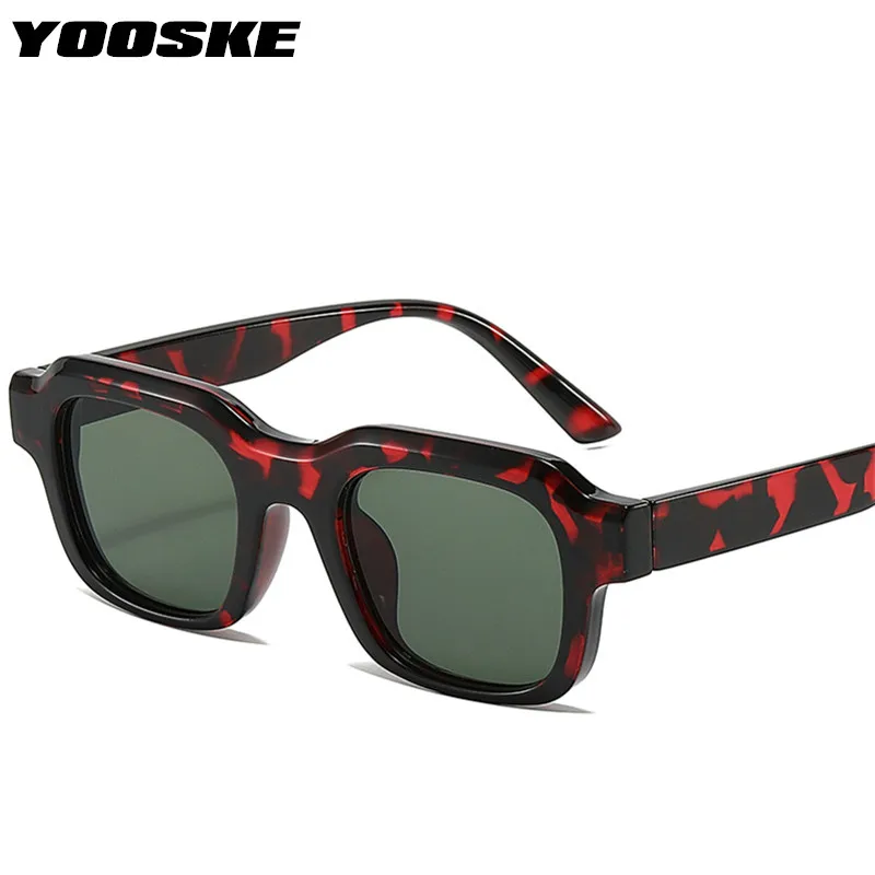 YOOSKE 2024 Fashion Square Sunglasses for Women Men Luxury Brand Designer Black Green Sun Glasses  Outdoor Driving Goggles UV400