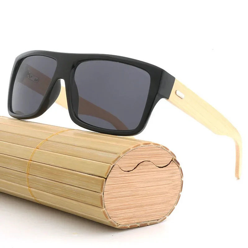 

Classic Bamboo Wood Sunglasses Brand Design Men Women Coating Mirror Sun Glasses Retro Glasses UV400 Shades Gafas De Sol