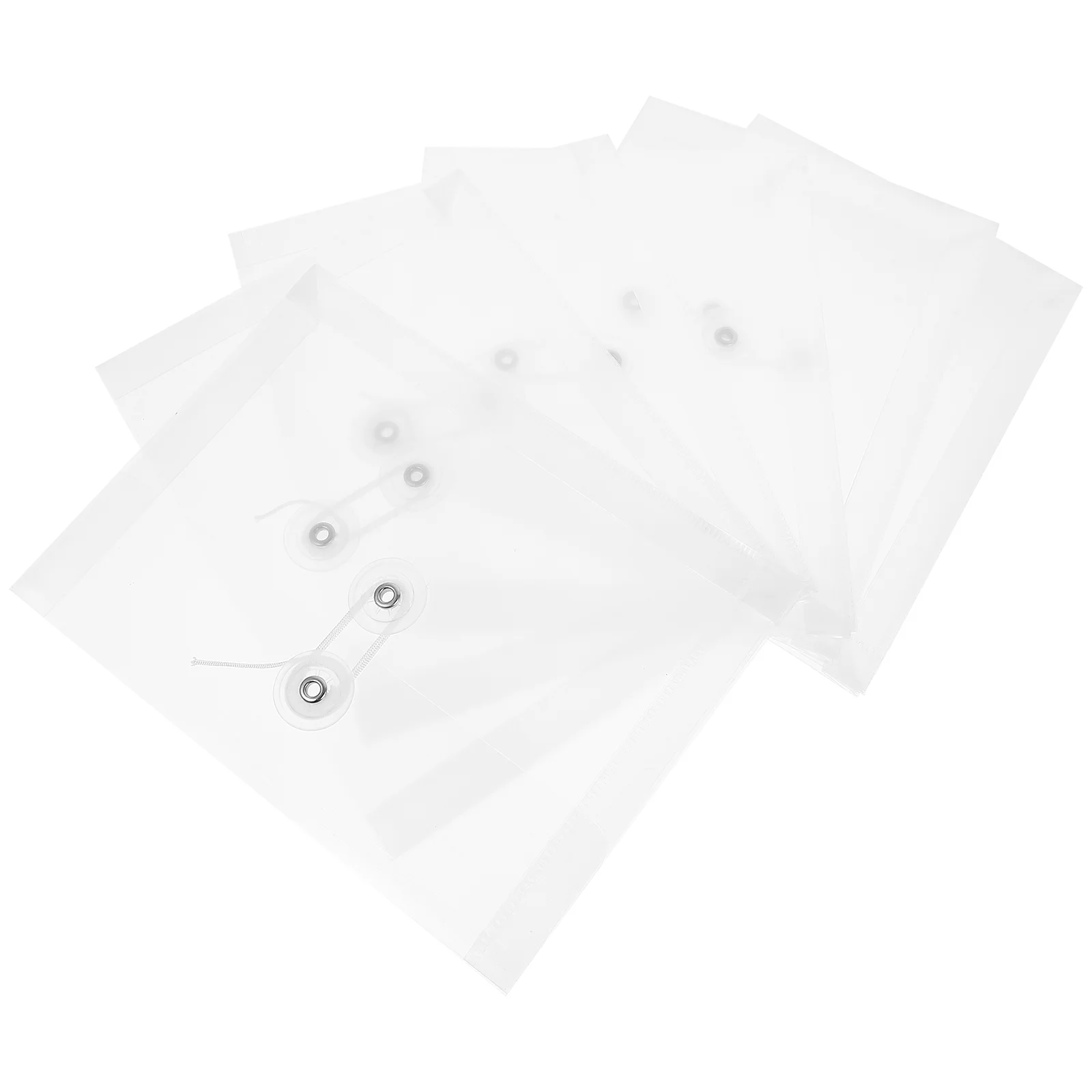 6 Pcs Office Supplies Rope Widened Three-dimensional Document Bag File Storage 6pcs Packaging Folders White Envelopes