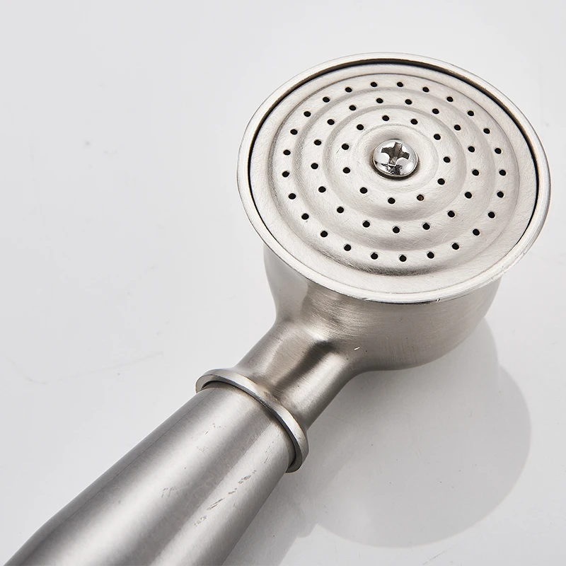 Nickel Brushed Hand Shower Head Telephone Style Bathroom Handheld Shower Spray with 1.5m Shower Hose