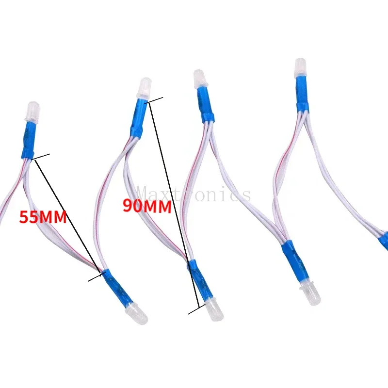 DC5/12V Red/Green Blue/White/Yellow 5MM Led Modules Lamp 100PCS/string Light Emitting Diode Modules for Advertising Light Sign