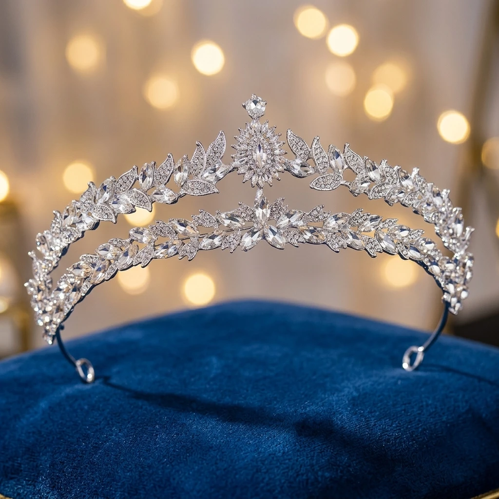 Women'S Wedding Accessories - Bridal Tiara Sparkling Wedding Headpiece for
