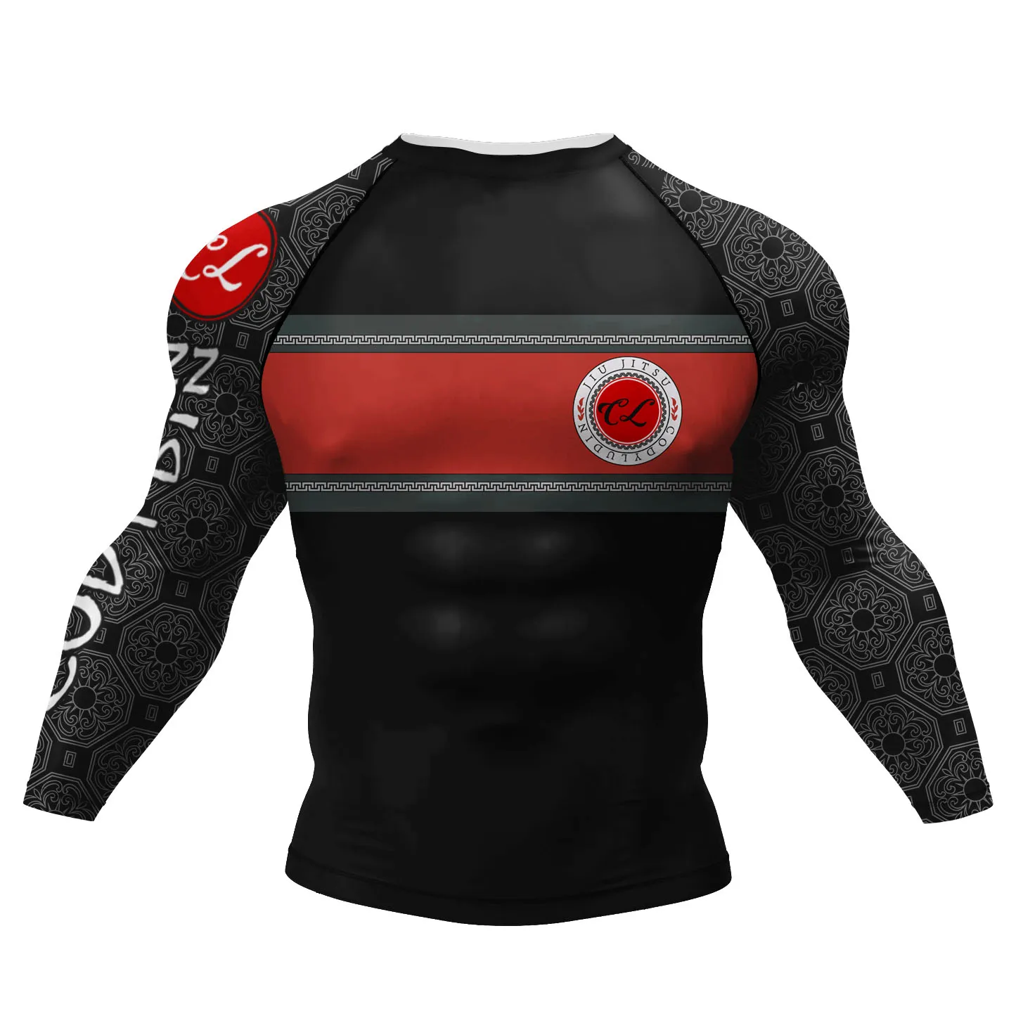 

Cody Lundin Crowned Snake Rash Guard – Long-Sleeve Compression Tee with Rose Accents, Ideal for BJJ, MMA & Grappling Training