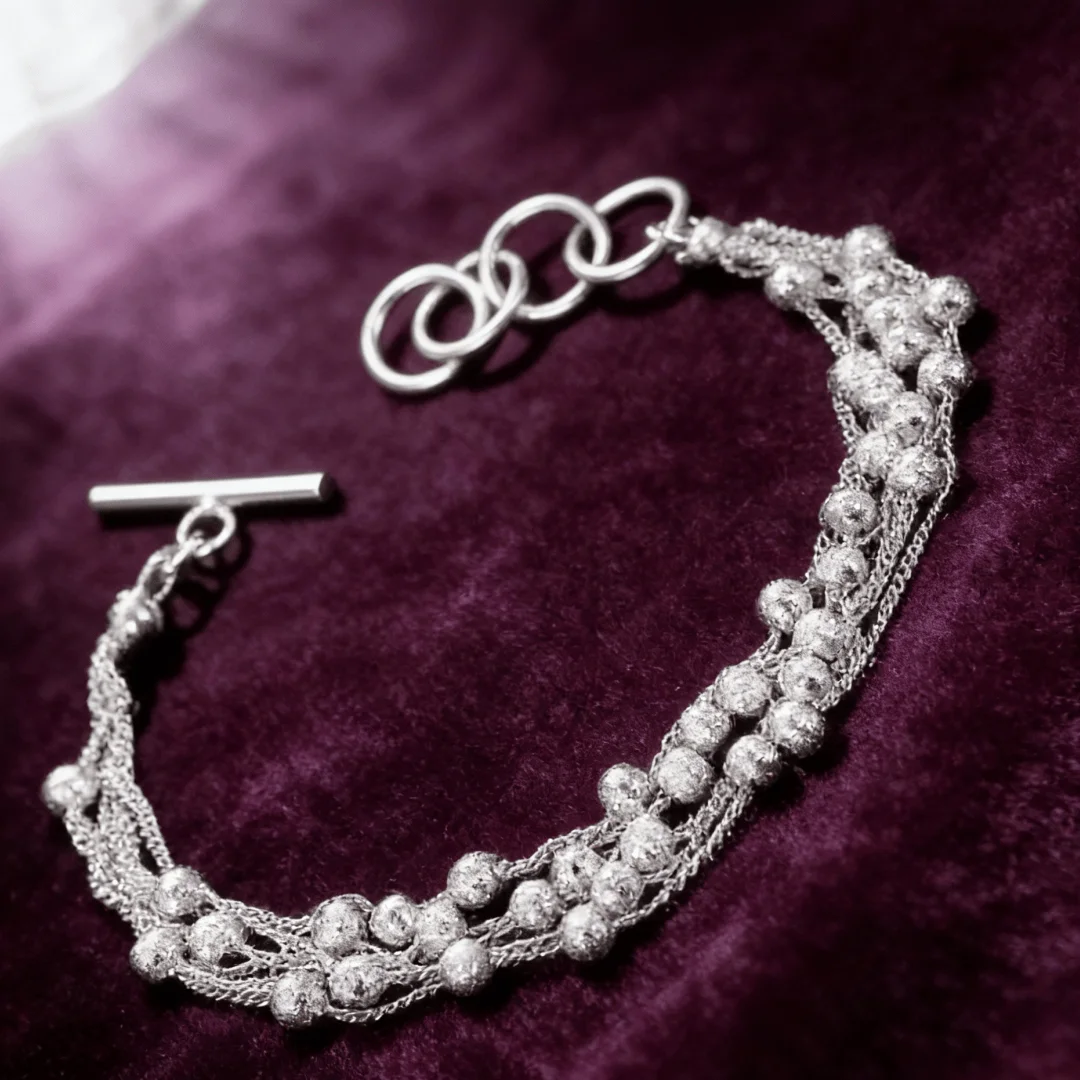Special offer 925 Sterling Silver Bracelets for women man Gorgeous Frosted Tassel Bead Chain Wedding party Gifts fashion Jewelry