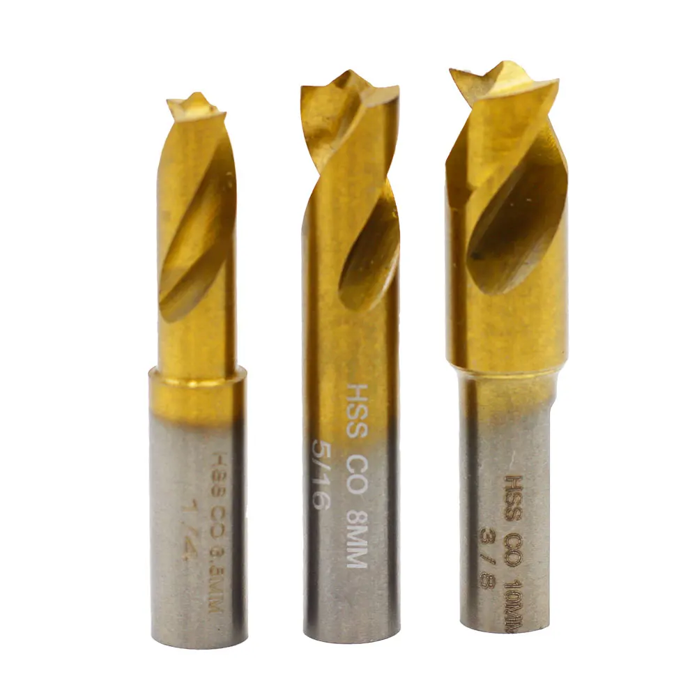 

Automotive Sheet Metal Welding Point HSS 3PC Cobalt Containing Spot Welding Drill 6.5-10mm Straight Shank Drill Bit Removing