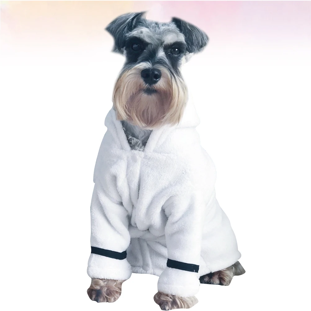 

Dog Bathrobe Pajamas Medium Sized with Hoodie Pet Towel Robes for Hooded Dogs Super Absorbent