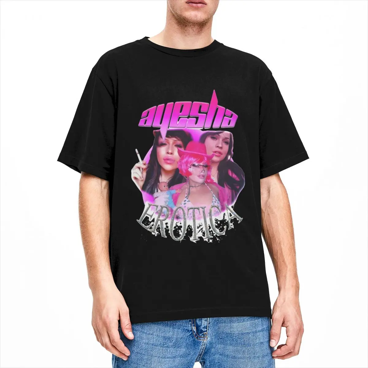 Men Women Ayesha Erotica Rapper Bootleg T Shirt Stuff Vintage Pure Cotton Clothes Short Sleeve Crewneck Tees Plus Size Shirt