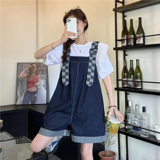 レディースロンパース プレイスーツ 女性用 フロッキング素材 春夏生地 エッジレッド 伸縮性 半通気性 大きめサイズ 涼しい シャーリング アイレット