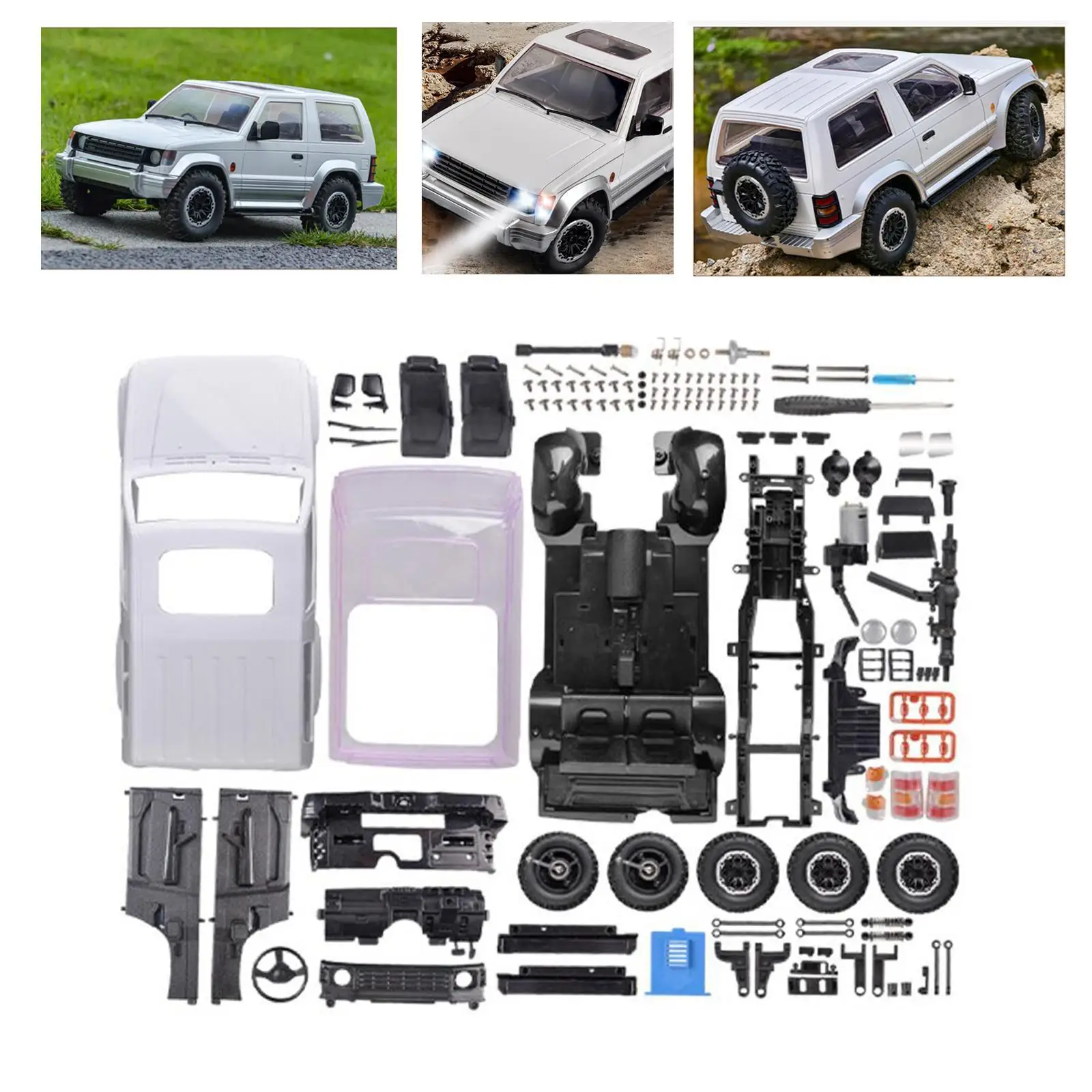 

1/14 RC Crawler Car Kits 280 Motor, Tyres, 195mm Wheelbase 4WD Replacement Hobby