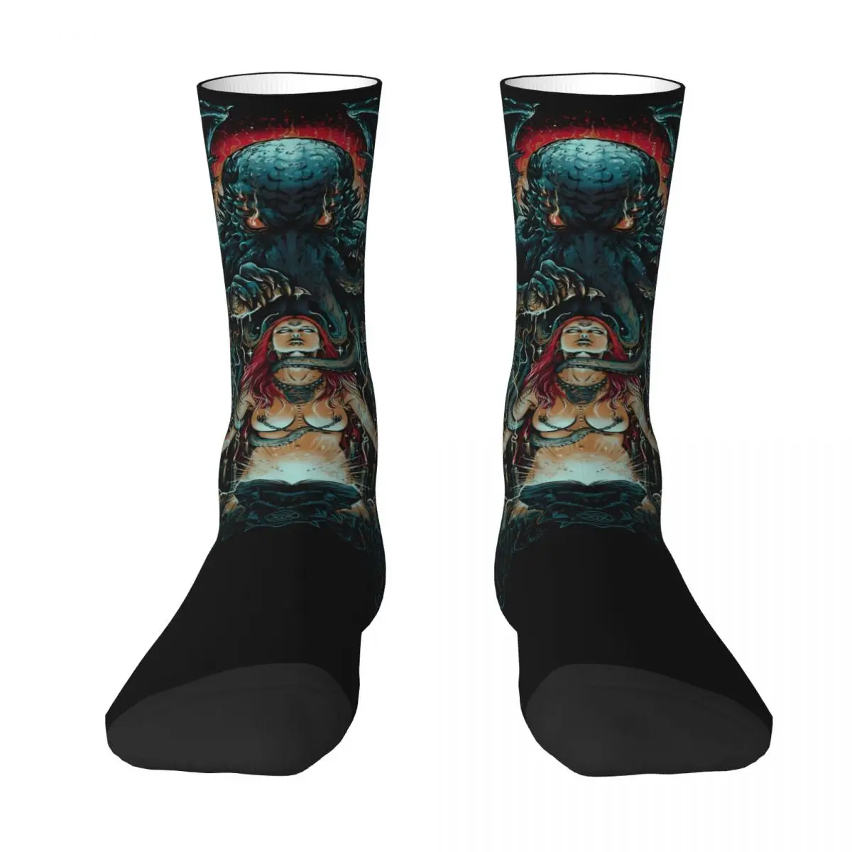Cthulhu-calcetín de ceremonia para hombre, estampado, poliéster