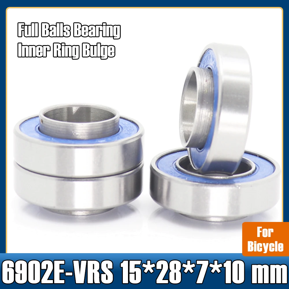 6902-2RSE MAX Bearing 15*28*7*10 mm ( 4 PCS ) Full Balls Bicycle Pivot Repair Parts 6902E-VRS Ball Bearings 6902-2RS