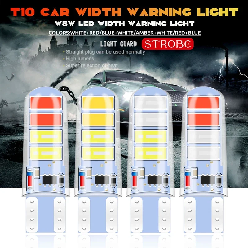 

2pcs t10 w5w 194 led bulb flashing siganl lamp Strobe led t10 Clearance Lights Assembly license plate light Interior Read Lights